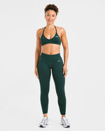 Adapt Seamless Strappy Sports Bra - Deep Forest