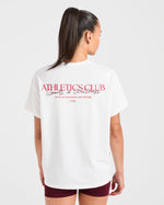Athletics Club Oversized T Shirt - Off Blanc