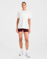 Athletics Club Oversized T Shirt - Off Blanc