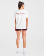 Athletics Club Oversized T Shirt - Off Blanc