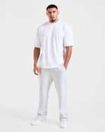 Essential Oversized Straight Leg Joggers - Gris Marl