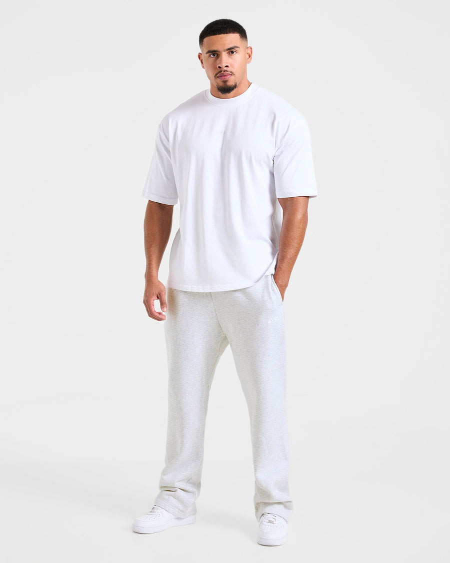 Essential Oversized Straight Leg Joggers - Gris Marl