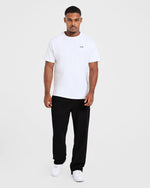Essential Oversized Straight Leg Joggers - Noir