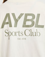 AYBL Sports Club Oversized T Shirt - Beige/Muted Olive