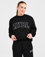Varsity 2.0 Oversized Sweatshirt - Noir