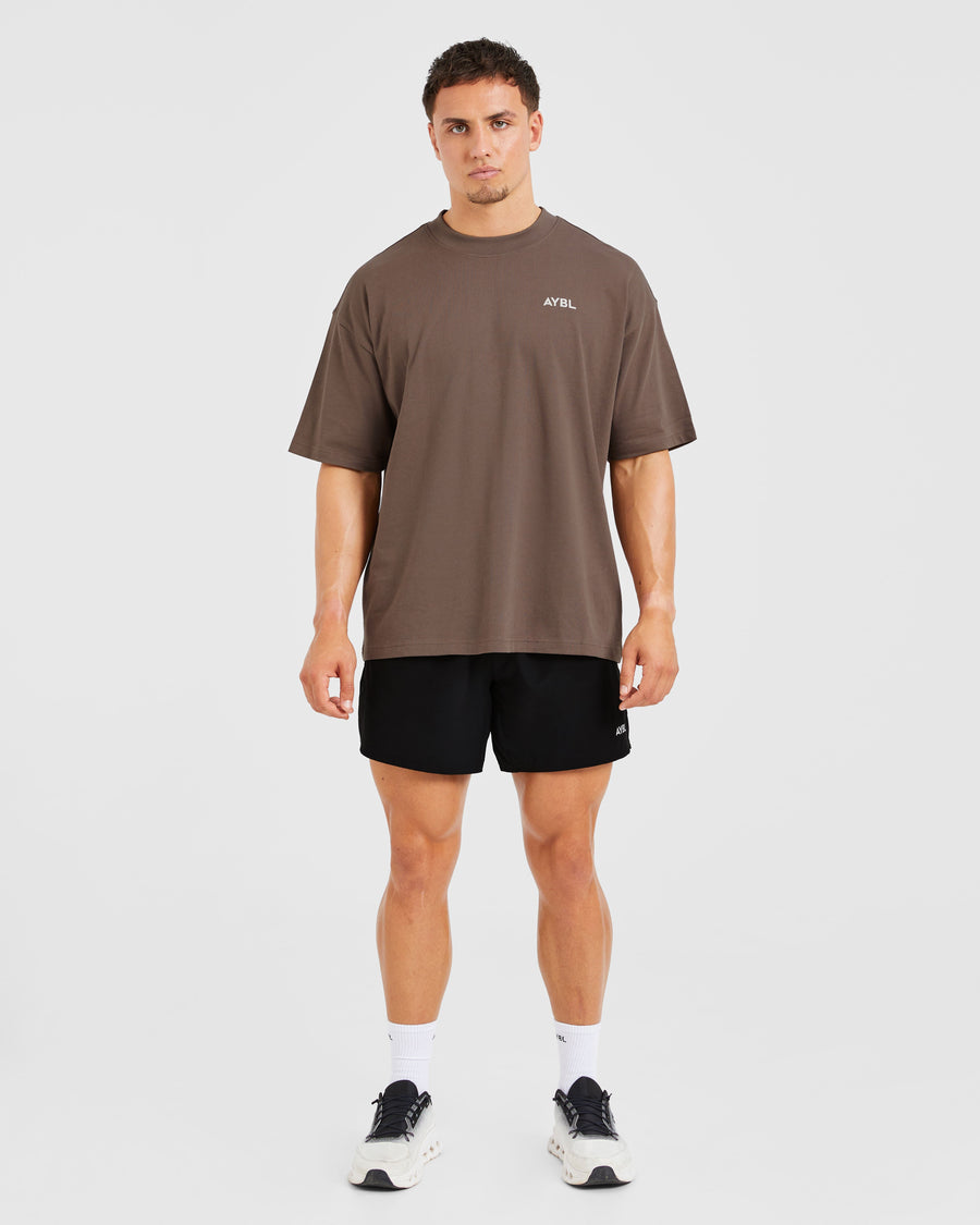 Essential Oversized T Shirt - Marron