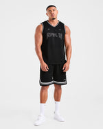 Rebound Stripe Shorts - Noir