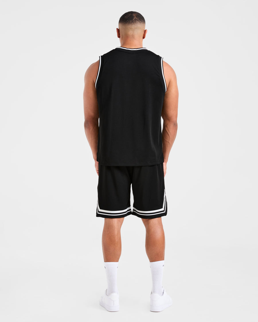 Rebound Stripe Tank - Noir