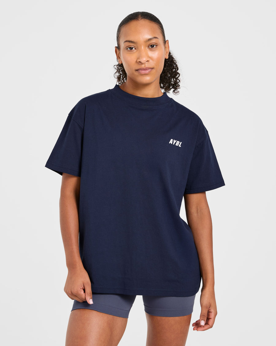 Cardio Club Oversized T Shirt - Navy