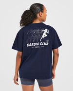 Cardio Club Oversized T Shirt - Navy