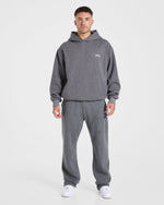 Essential Oversized Hoodie - Charcoal Marl