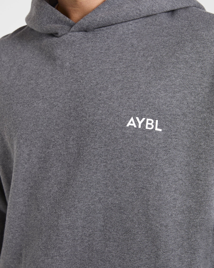 Essential Oversized Hoodie - Charcoal Marl