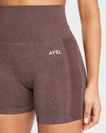 Empower Seamless Shorts - Marron Marl