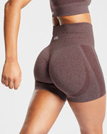 Empower Seamless Shorts - Marron Marl
