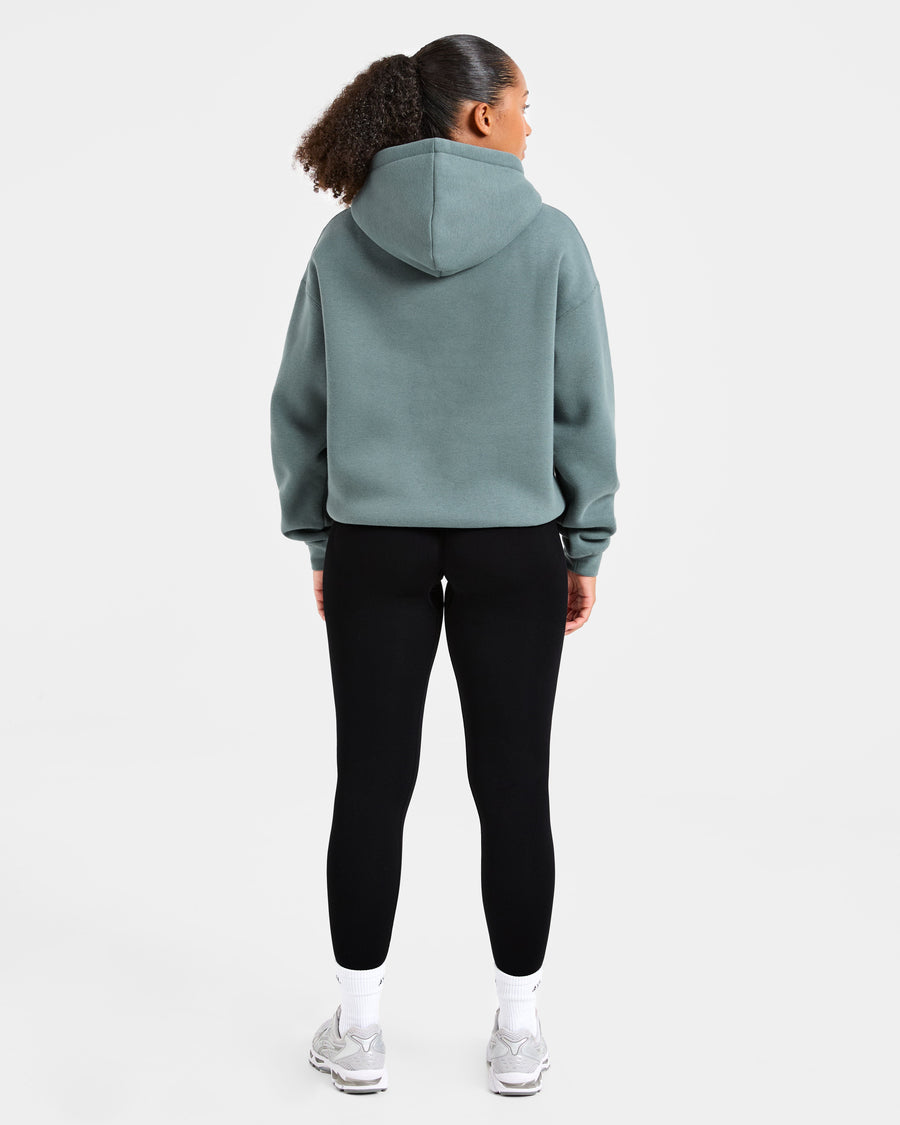 Athletics Applique Oversized Hoodie - Slate