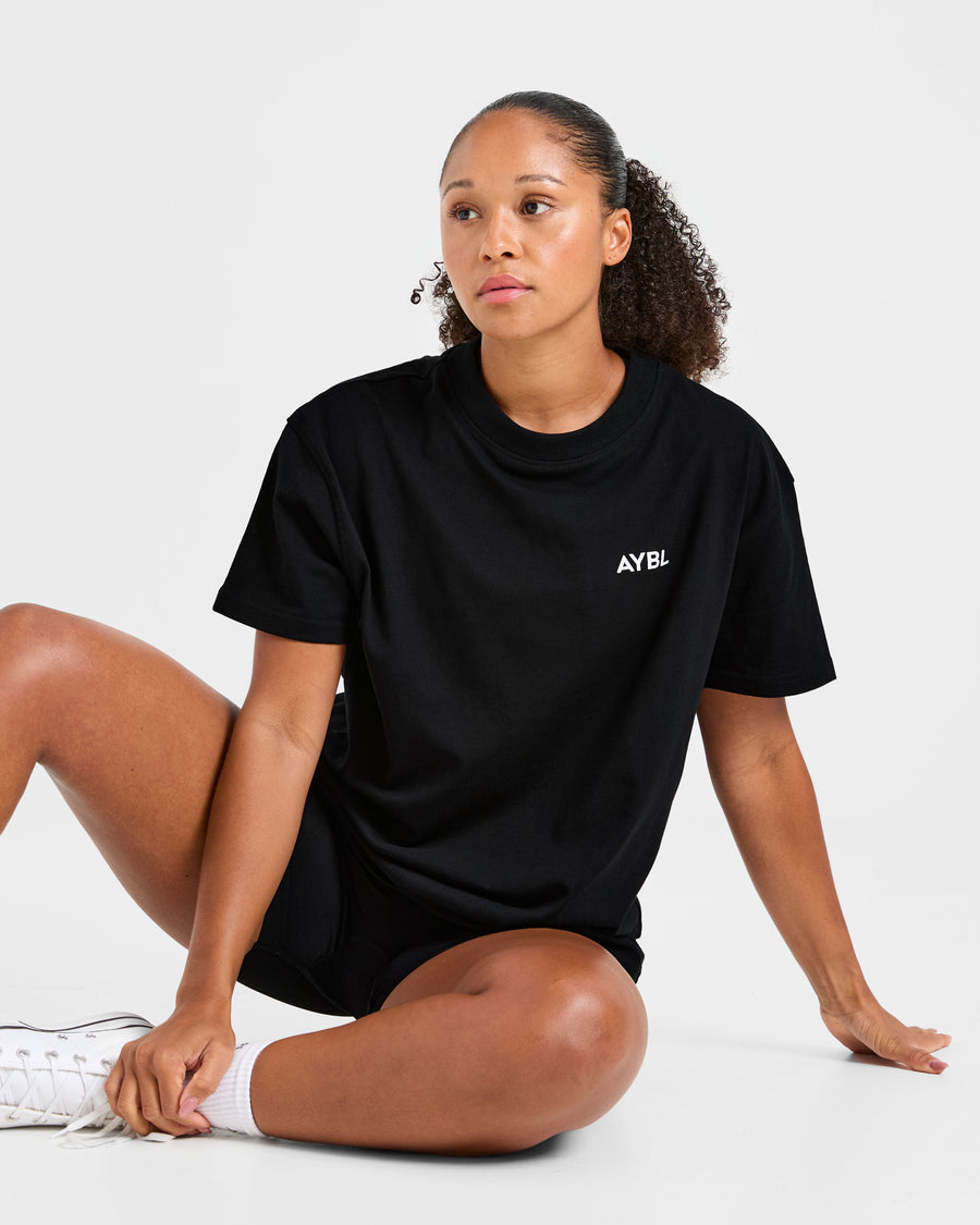 Lift Graphic Oversized T Shirt - Noir