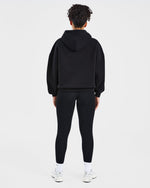 Sport Outline Oversized Hoodie - Noir