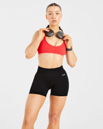 Essential Strappy Sports Bra - True Rouge