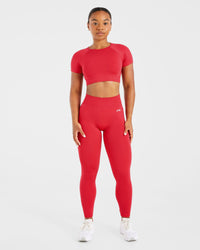 Adapt Seamless Crop Top - Salsa Rouge