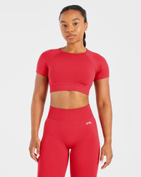 Adapt Seamless Crop Top - Salsa Rouge