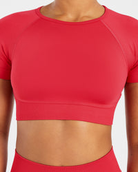 Adapt Seamless Crop Top - Salsa Rouge