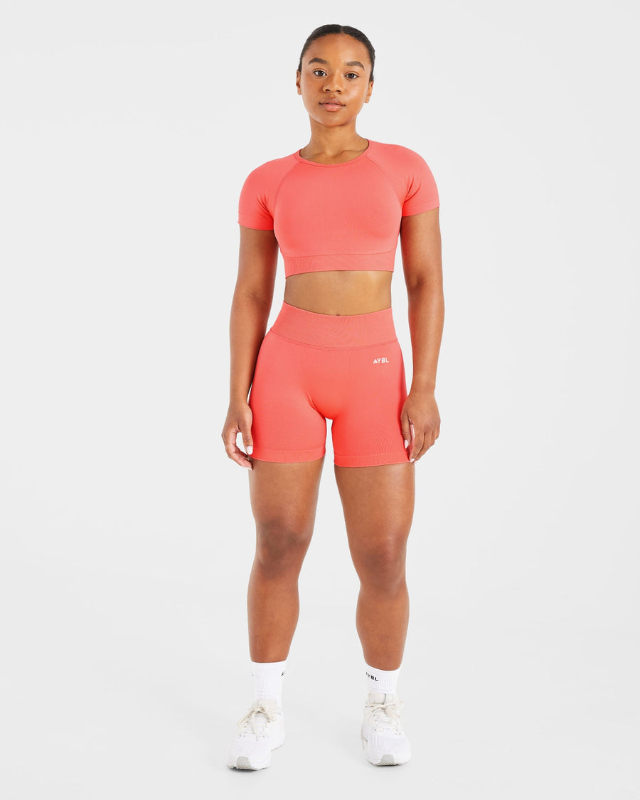 Adapt Seamless Crop Top - Summer Pêche
