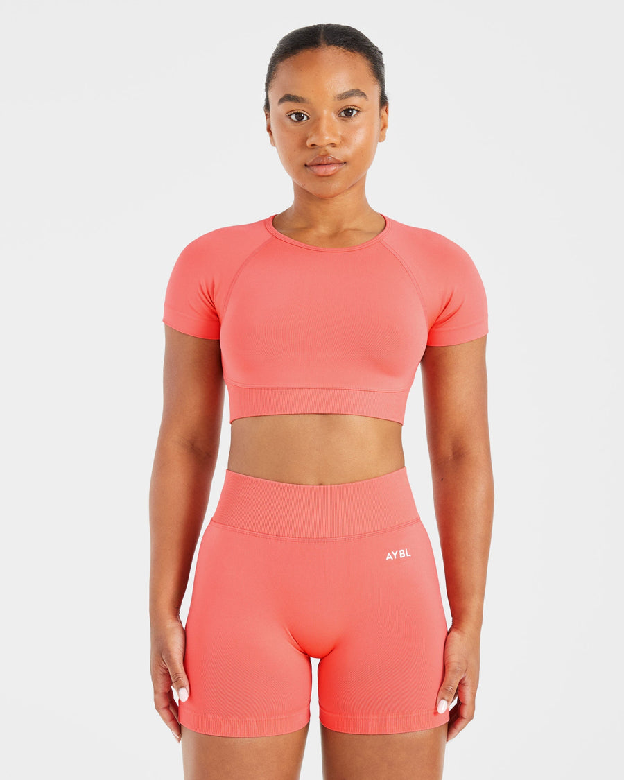 Adapt Seamless Crop Top - Summer Pêche