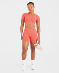 Adapt Seamless Crop Top - Summer Pêche