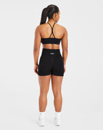 Essential Ruched Sports Bra - Noir