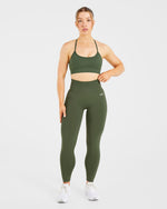 Empower Seamless Leggings - Khaki Vert