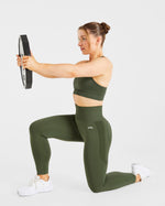 Empower Seamless Leggings - Khaki Vert