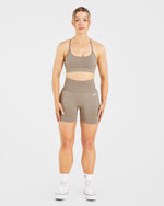 Empower Seamless Sports Bra - Taupe Marl