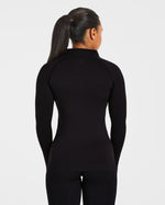 Essential Seamless Zip Jacket - Noir