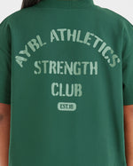Athletics Strength Club Oversized T Shirt - Forest Vert