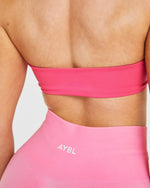 Essential Halterneck Sports Bra - Hot Rose