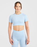 Staple Crop Top - Pastel Bleu