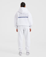 Athletics Track Oversized Joggers - Heather Grey/Navy