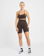 Empower Seamless Cycling Shorts - Cocoa Marron