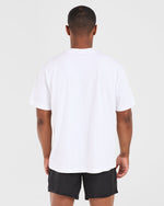 Academy Oversized T Shirt - Blanc