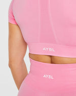 Empower Seamless Crop Top - Baby Rose