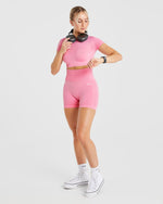 Empower Seamless Crop Top - Baby Rose