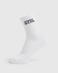 Varsity Crew Socks - Blanc