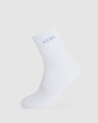 Everyday Crew Socks (3 Pack) - Slate Bleu/Light Bleu/Blanc