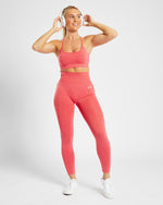 Empower Seamless Leggings - Coral Rouge Marl