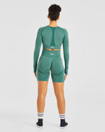 Empower Seamless Cycling Shorts - Forest Vert Marl