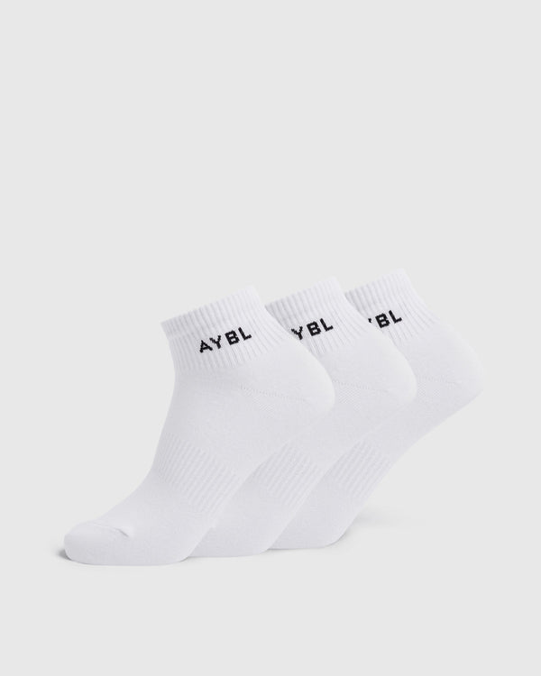Everyday Ankle Socks (3 Pack) - Blanc