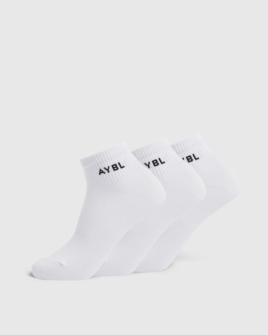 Everyday Ankle Socks (3 Pack) - Blanc